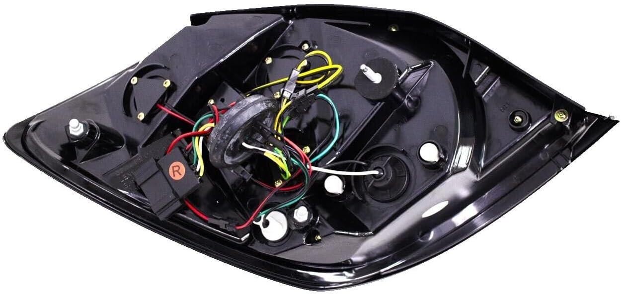 GAZOZ PERFORMANCE LED Tail Lights compatible with Fabia II 2007-2014 Mk2 - Black Base White Bar