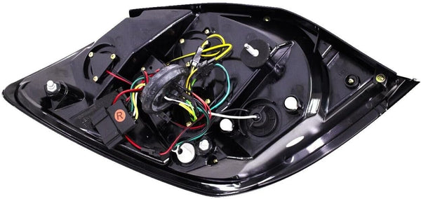 GAZOZ PERFORMANCE LED Tail Lights compatible with Fabia II 2007-2014 Mk2 - Black Base White Bar