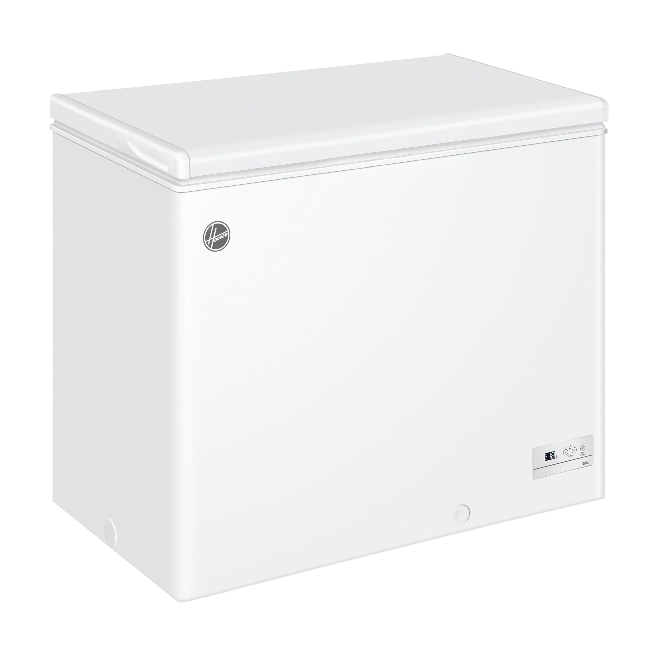 Hoover Freestanding Chest Freezer, 196L Capacity, E Class, Super Freezing Function, Suitable for Outbuildings and Garages, Integrated Handle, White, 91.5x55.5x84.5 cm - HHCH 200 ELK