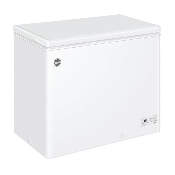 Hoover Freestanding Chest Freezer, 196L Capacity, E Class, Super Freezing Function, Suitable for Outbuildings and Garages, Integrated Handle, White, 91.5x55.5x84.5 cm - HHCH 200 ELK