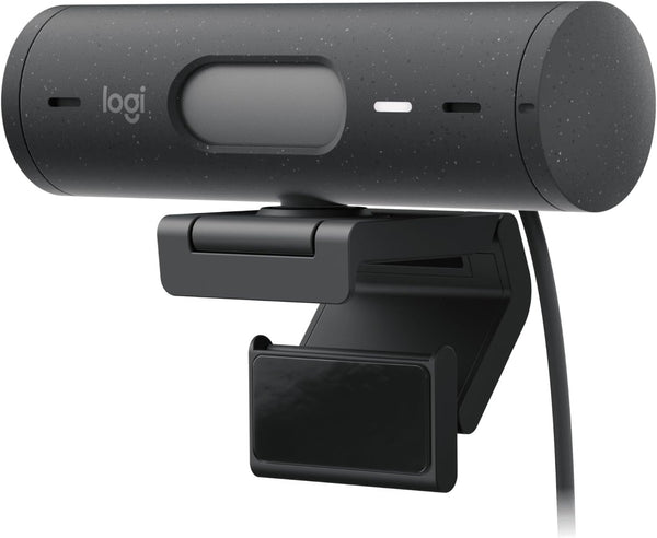 Logitech Brio 500 Full HD Webcam with Auto Light Correction, show Mode, Dual Noise Reduction Mics, Webcam Privacy Cover, Works with Microsoft Teams, Google Meet, Zoom, USB-C Cable, Streaming -Graphite