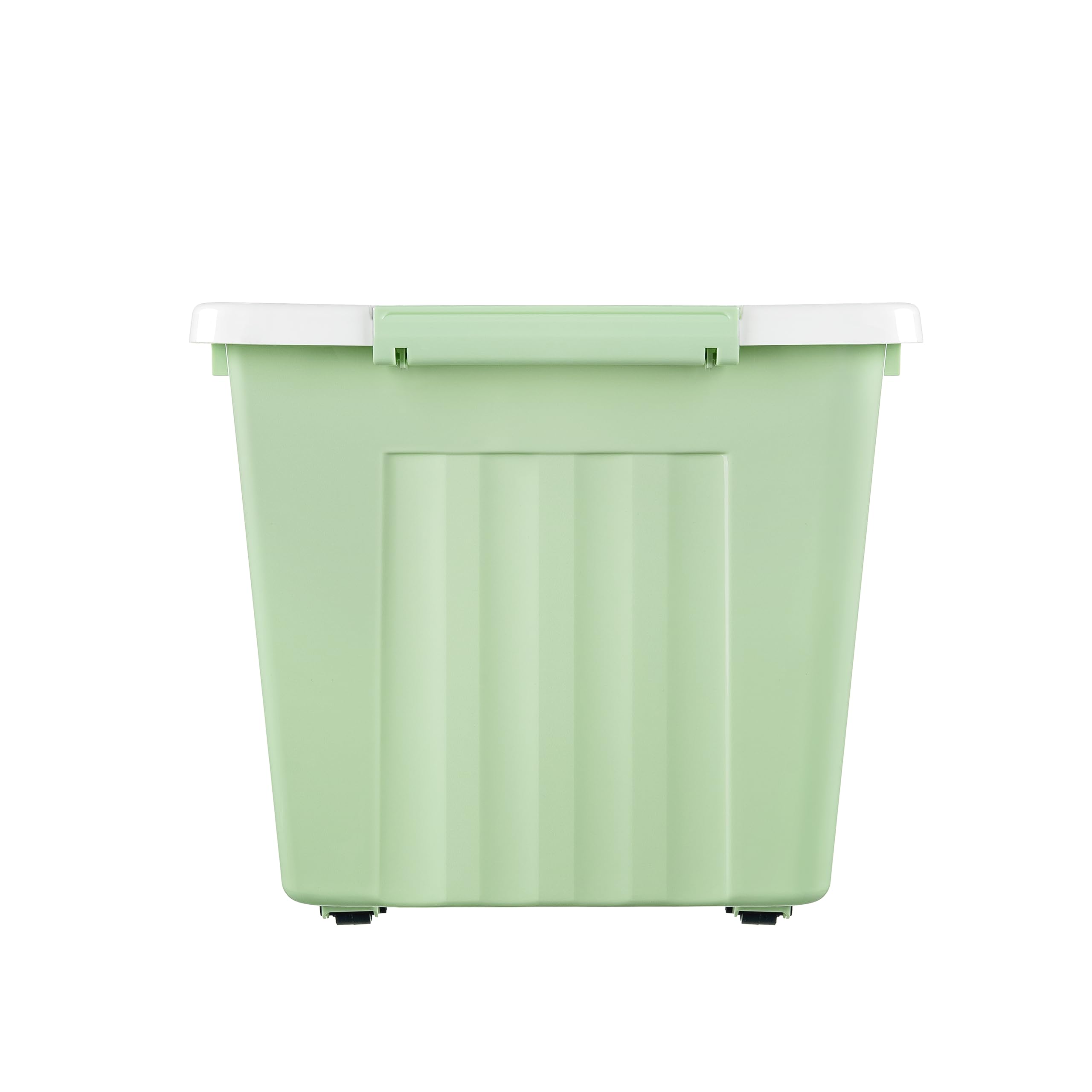 Cetomo 80L*3 Storage Boxes with Wheels, Plastic Storage Box with Lid, Latching Buckles, Click Closure, Stackable, Nesting, Durable Organizer for Home