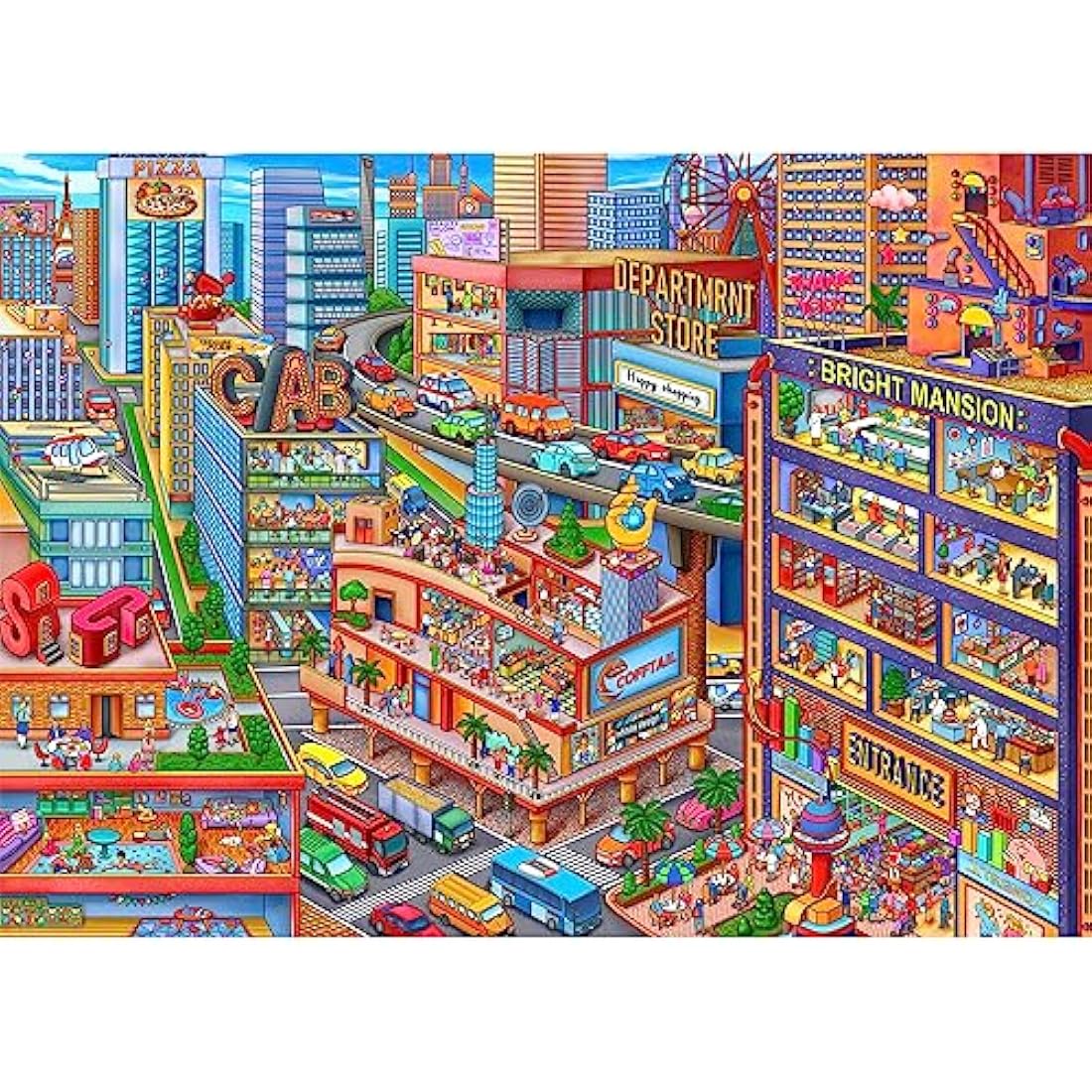 HUADADA Jigsaw Puzzles for Adults 1000 Piece Jigsaw Puzzles for Adult JigsawPuzzle 1000 Pieces for Adults Challenging Puzzle Games-Business Center