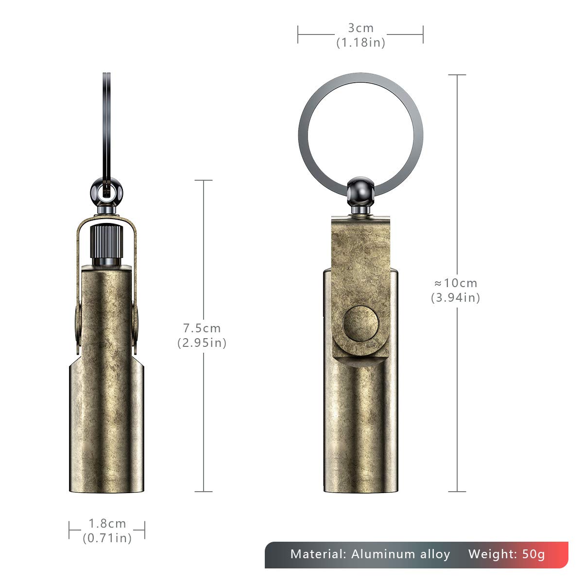 VVAY Permanent Match Lighter with Keyring (Sold without Fluid)