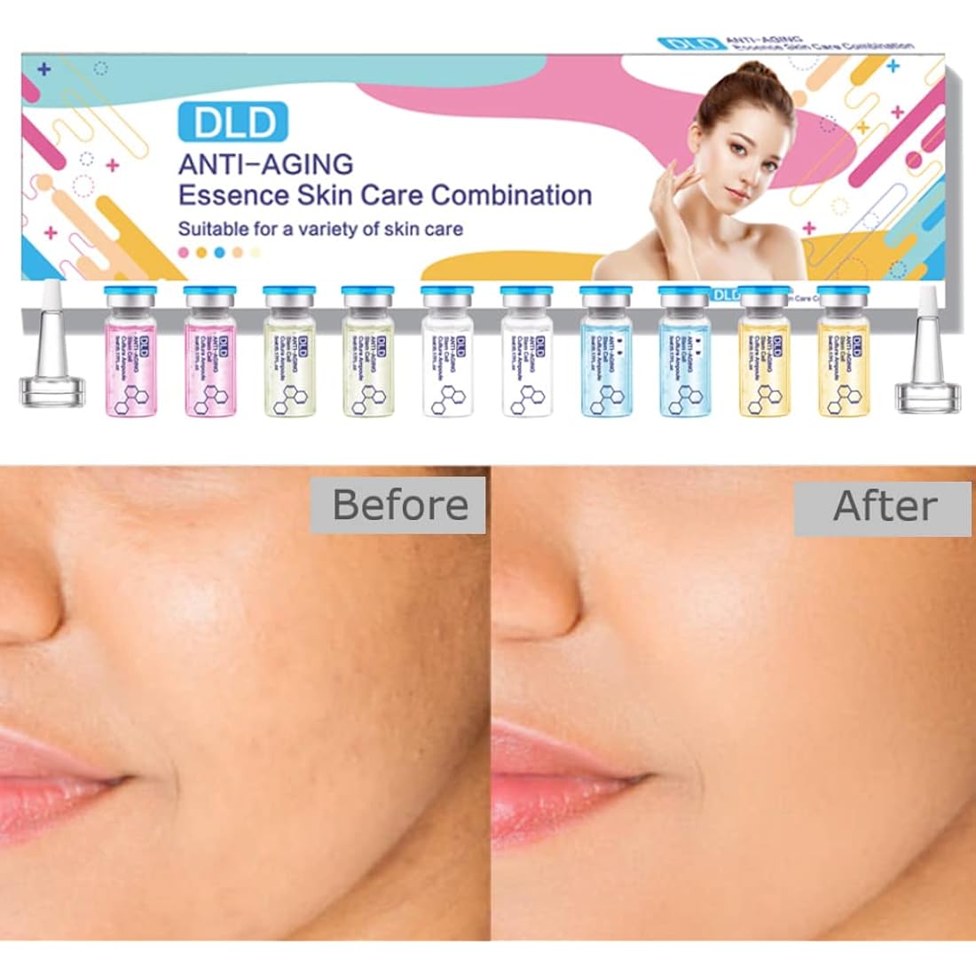 Hyaluronic Acid Serum Anti-Aging Serum Ampoule Set for Micro-needling Skin Spa Treatment - 10 Bottles Starter Kit