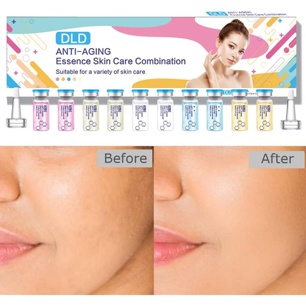 Hyaluronic Acid Serum Anti-Aging Serum Ampoule Set for Micro-needling Skin Spa Treatment - 10 Bottles Starter Kit