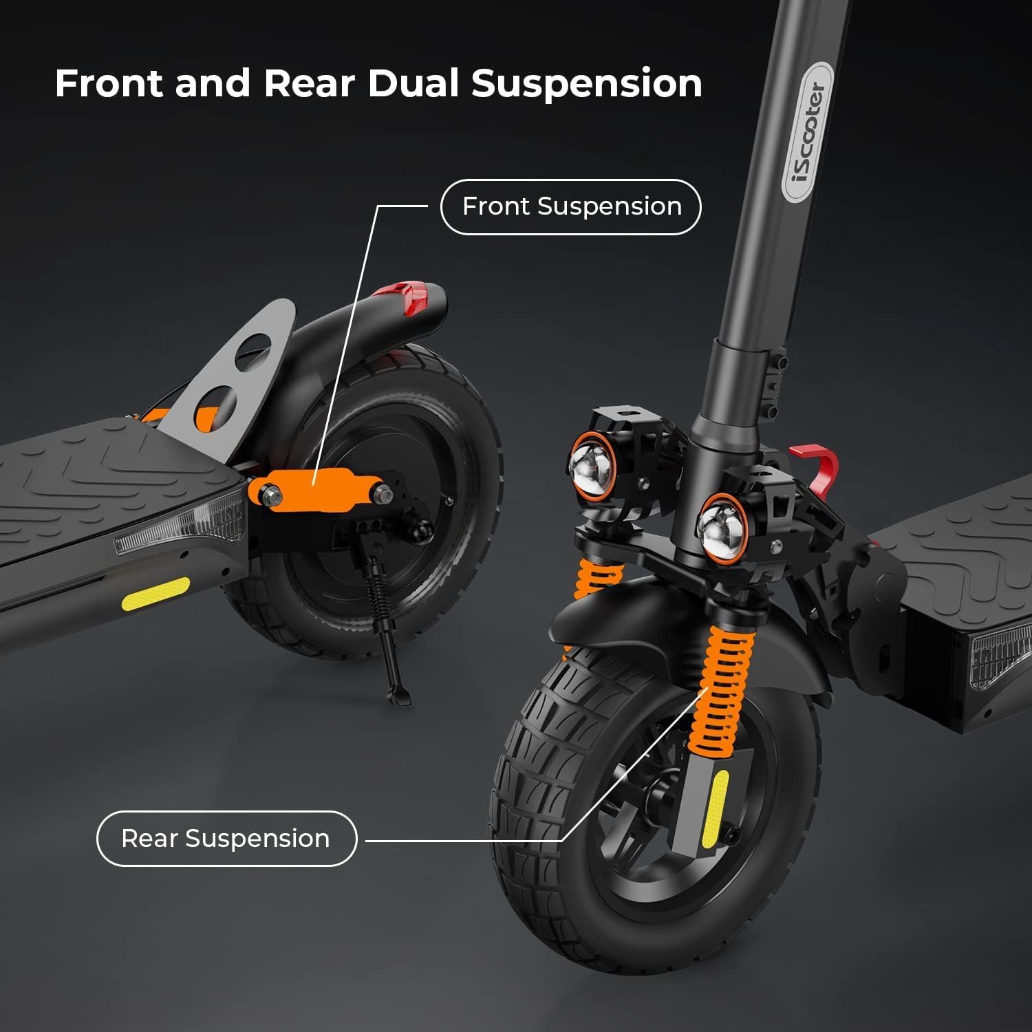 iScooter 45-80KM Range Off-road Electric Scooter,10" Tires iX4/iX7Pro Electric Scooter for Adult with APP Control, Large Capacity Battery, Multiple Speed Modes,4 Shock Suspension Fast E-Scooter