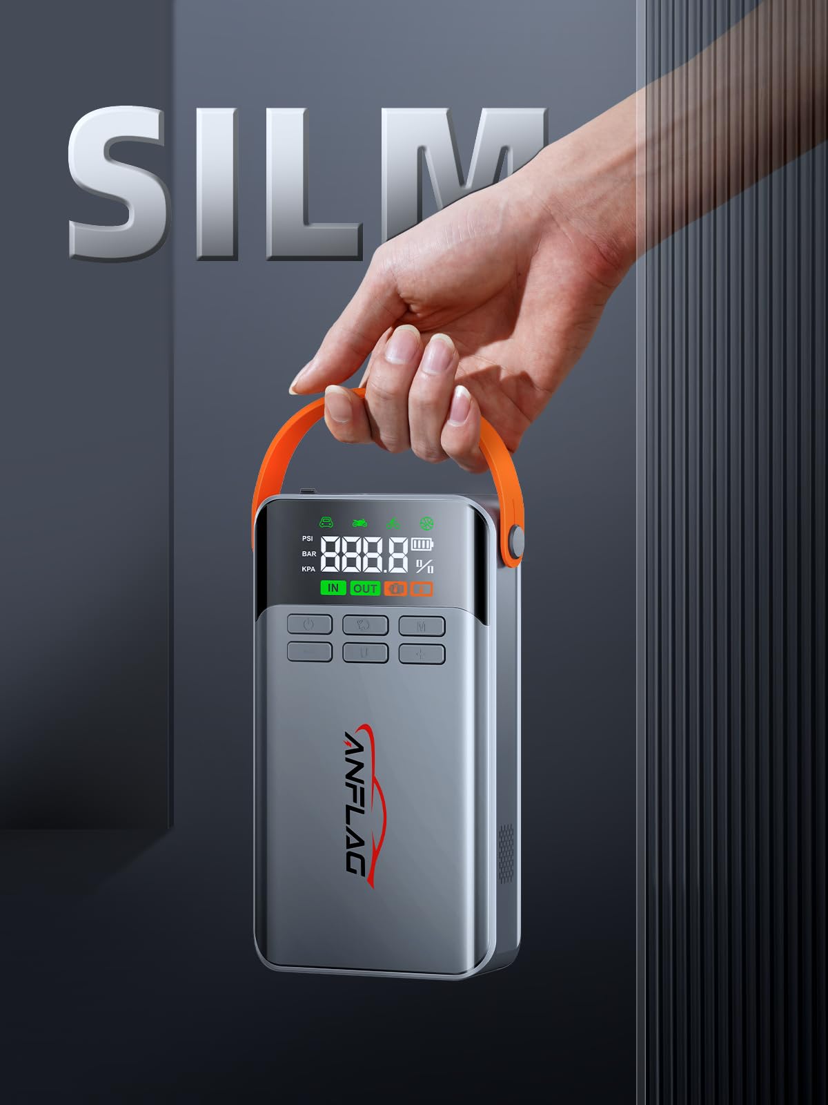 Car Battery Booster Jump Starter with 150PSI Air Compressor,8-IN-1 5500A Jump Starter Power Pack Portbale(All Gas/12L Diesel),21800mAh Car Jump Starter Power Bank with LCD Display,Emergency Flashlight