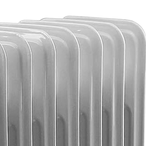 AMOS 1500W Electric Oil Filled Radiator Heater 7-Fin Portable Thermostat Heating Appliance with 3 Heat Settings, Safety Shut Off, and Power Indicator Light