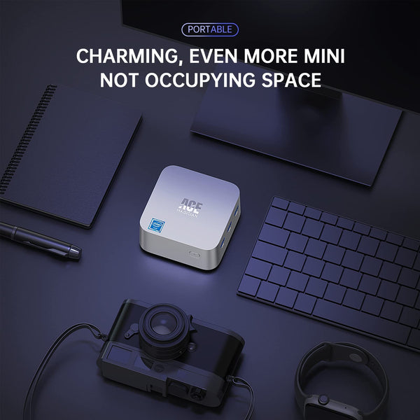 T8Plus Mini PC, 12th Gen Intel Alder Lake N95 (up to 3.40Ghz), 8GB DDR4 256GB M.2 SSD Mini Desktop PC with Dual Ethernet/4K HDMI*3, 2,4/5 G WiFi,BT4.2 for home theatre/office/school