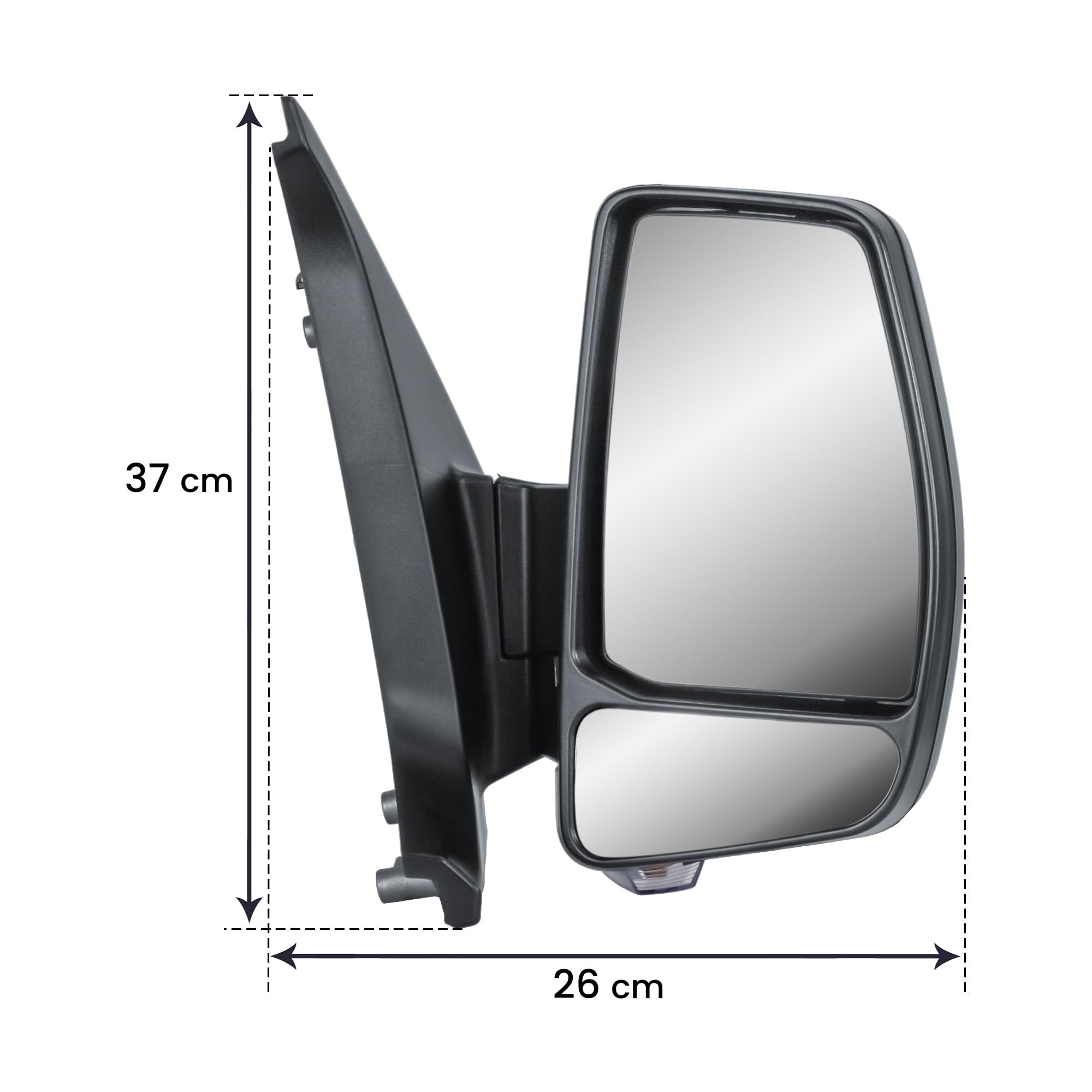 Repmacement Driver Right Side Door Wing Mirror O/S Electric and Heated Manual Folding with Textured Back Cover for Ford Transit Tourneo Custom 2015 to 2024