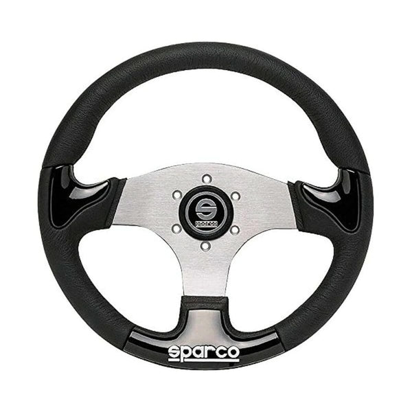 Sparco 015THPUNR345 Universal Steeringwheel 'P222' -Black/Aluminum-Diameter 345mm