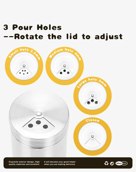 Salt and Pepper Grinder Set, Adjustable Coarseness Salt Shakers, Premium Ceramic Glass Body Salt and Pepper Mills [Without Spice Content]