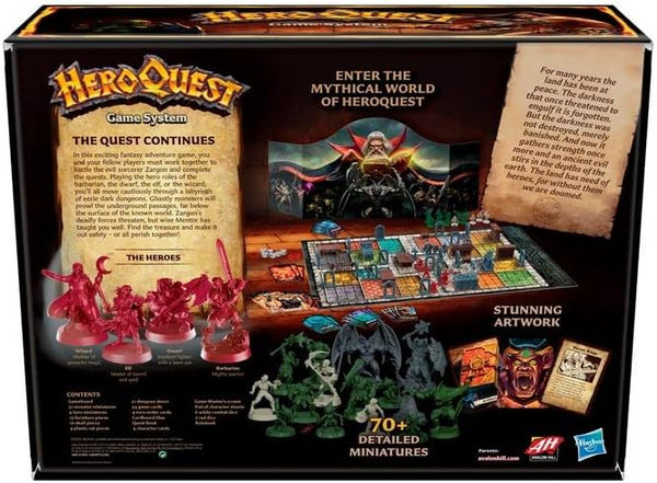 Avalon Hill HeroQuest Game System, Fantasy Miniature Dungeon Crawler Tabletop Adventure Game, Ages 14 And Up 2-5 Players