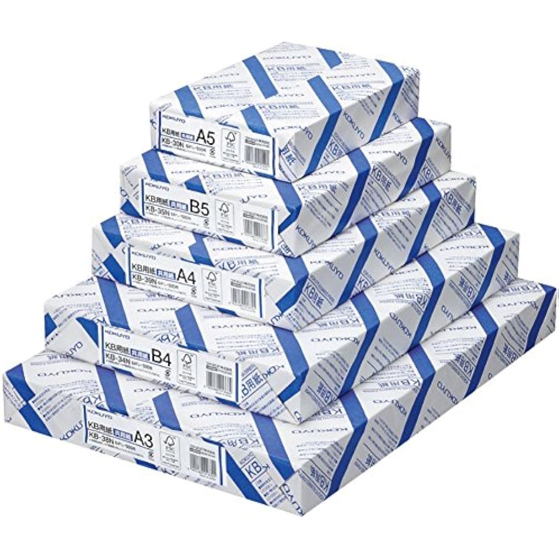 Kokuyo KB Paper Both FSC-Certified Paper 64g B4 500 Pieces of KB-34N (Japan Import)