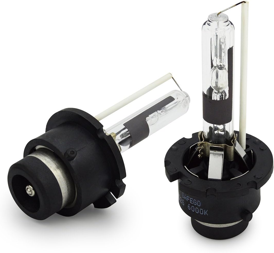 Safego D1S Xenon Bulb 35W 8000K HID Headlight Super Bright Discharge Lamp Replace HID Kit 12V Car Bulbs Ice Blue LED Exterior Headlamp Bulbs, Pack of 2