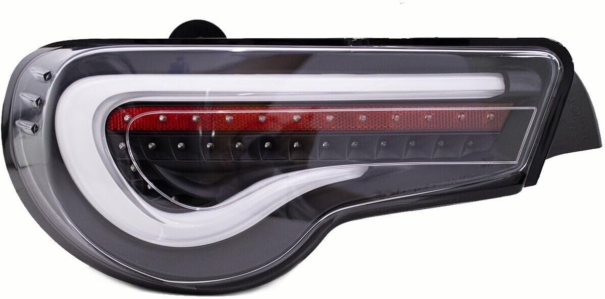 GAZOZ PERFORMANCE Exterior Accessories lights - LED Tail Lights Sequential Signal Turn Signal Black Housing/White bar Compatible With 2012-2021 Toyota 86 Subaru BRZ Scion FRS ZN6/ZC6 Gen1