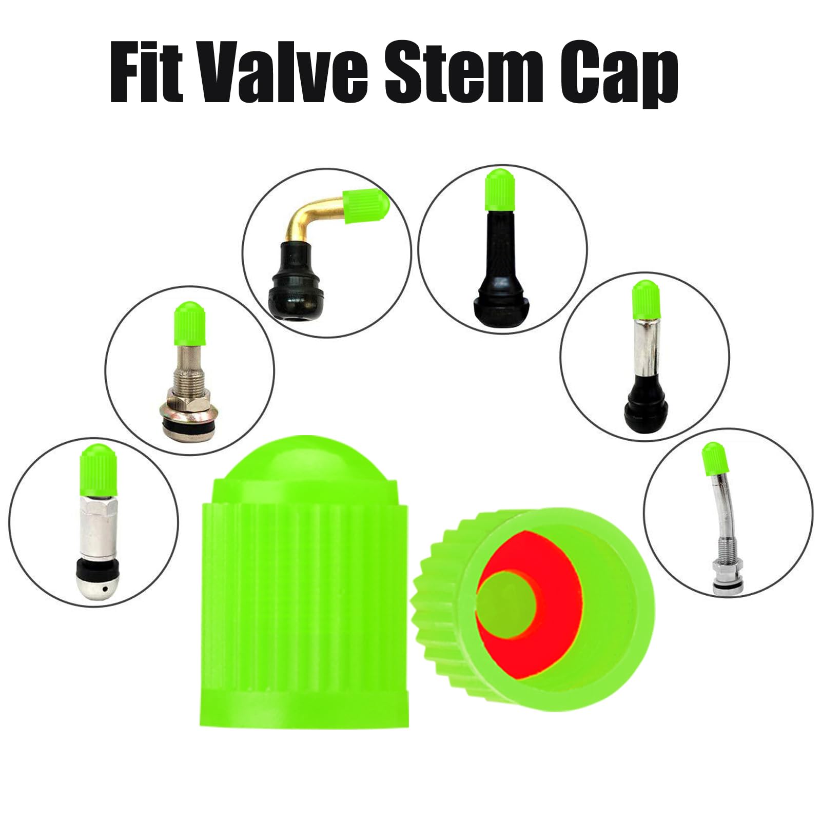 TCPENG® 10PCS Tyre Valve Caps, with O Seal Ring, Universal Stem Dust Covers for SUV, Cars, Bike, Motorcycles, Trucks, Heavy-Duty, Airtight Seal, Screw-On, Easy to Operation (10 Pack Black)