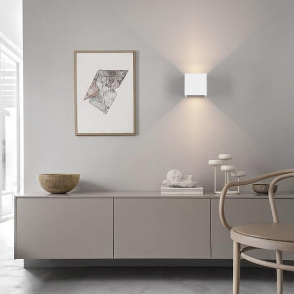 Klighten 2PCS 12W LED Outdoor Wall Lamps, up and Down Adjustable Light Beam,Waterproof IP65 for Outdoor Wall Light, Natural White 4000K-4500K,Indoor