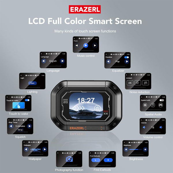 XP6 AI Translator Earbuds, Real time Translation Open Earbuds with Bluetooth 5.4 150 Languages and Spoken Translation with oled HD Display, Suitable for Android&IOS, Perfect Travel Companion