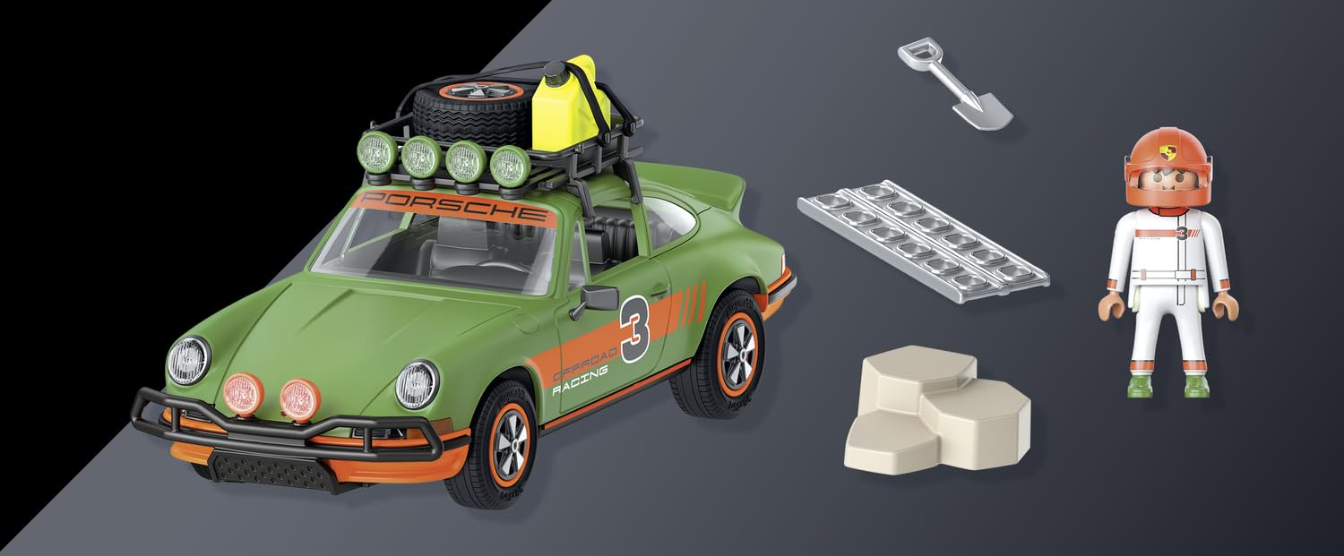 Playmobil 71436 Porsche 911 Carrera RS 2.7 Off-Road Edition, thrilling rides through any terrain, with various functions, collectible car or play sets suitable for children ages 5+