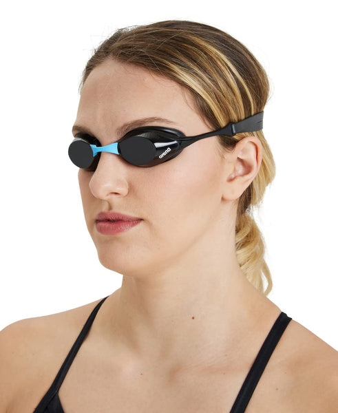 arena Cobra Original Swipe Unisex Adult Swim Goggles, Standard Pool Goggles with Anti-Fog Swipe Technology, Double Adjustable Strap, UV Protection, 4