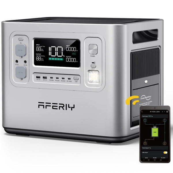 AFERIY Portable Power Station 800W, 512Wh Portable Power Station LiFePo4 Battery, 1-Hour Fast Charging, AC 220V-240V, UPS, 3500+ Charge Cycles, Solar Generator for Outdoor Camping/RV/Home Backup