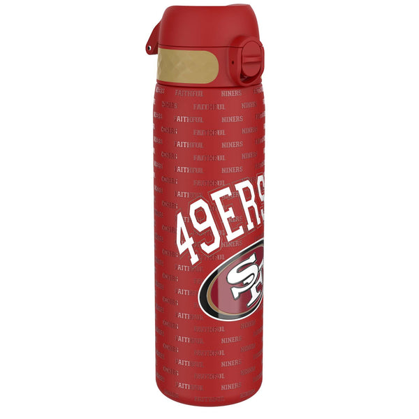 Ion8 NFL Jaguars Lightweight Steel Water Bottle, 600 ml/20 oz, Non-Insulated, Leak Proof, Easy to Open, Secure Lock, Dishwasher Safe, Flip Cover, Fits Cup Holders, Metal Water Bottle