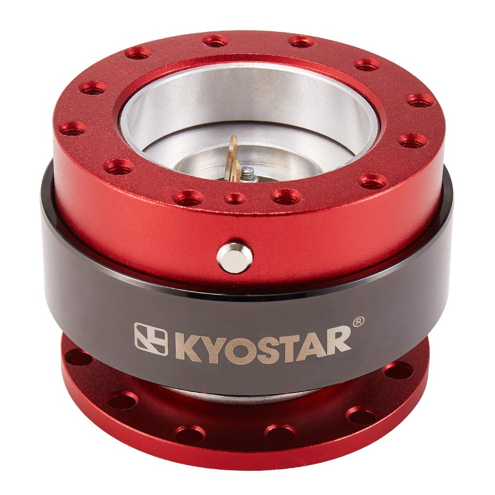 Kyostar Titanuim Steering Wheel Quick Release Aluminum Hub Adapter Boos Kit (Red)