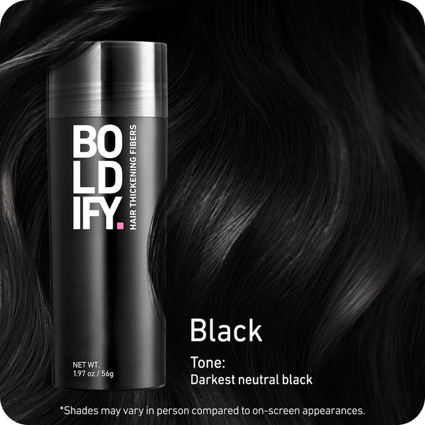 BOLDIFY Hair Fibres (56g) - Fill In Thinning and Fine Hair for an Instantly Fuller, Thicker Look - 14 Shades for Women and Men - Medium Brown