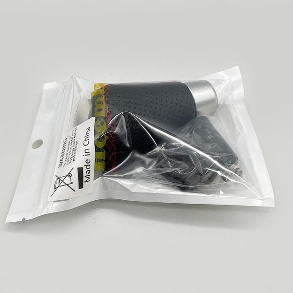 Car Gear Shift Knob 5 Speed, Universal Leather Gear Shift Lever, Manual Shift Lever Stick Cover with 3 Hoses 8mm 10mm 12mm Suitable for Most Manual Automotive Vehicles