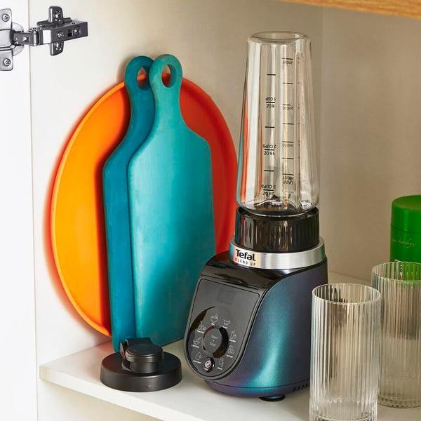 Tefal Blend Up Powerful Mini Blender, Quiet Mode, 8 Auto Programmes, Auto Cleaning Programme, 2 Durable Bottles 0.7L & 0.4L, Smoothies, Protein Shakes, Cocktails, Ice Crush, Hummus, 6 Blades BL19H4G0