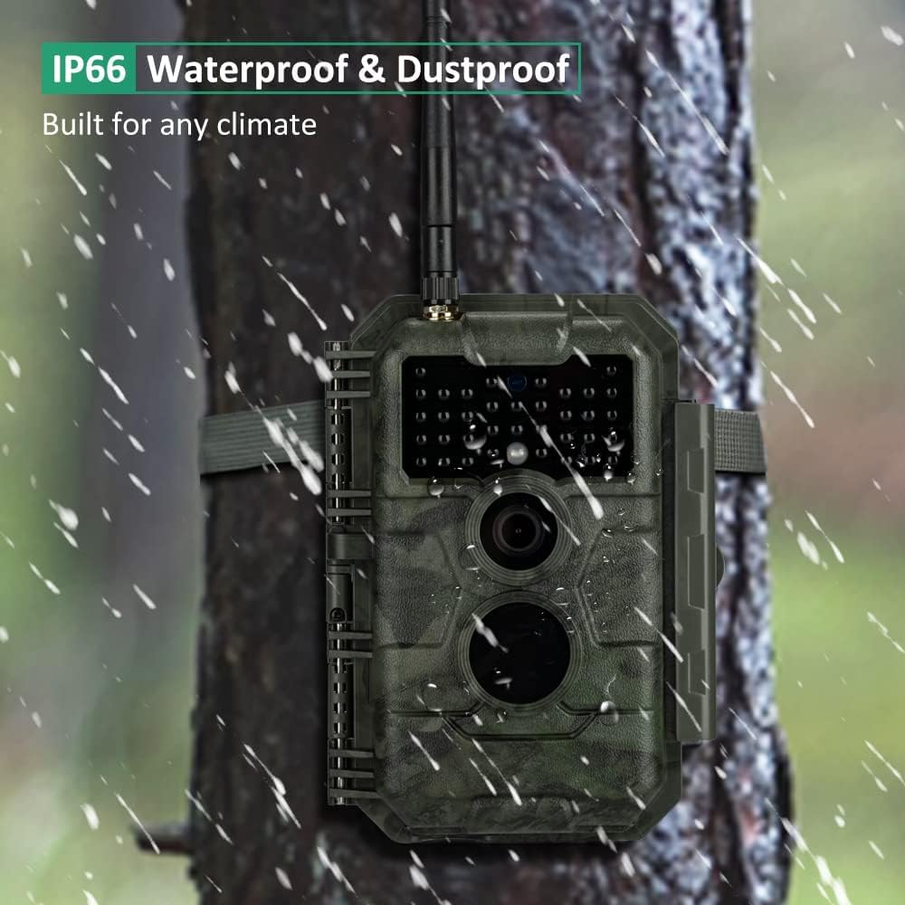 GardePro E7 WiFi Wildlife Camera, 64MP 1296P, Phone App, 100ft Night Vision, Game Cameras with Motion Activated Waterproof, for Hunting, Wildlife, Deer Camera