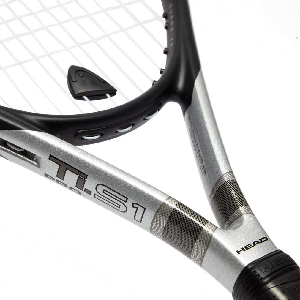 HEAD Unisex's TiS1 Pro Tennis Racket, Black/Silver, Grip 2: 4 1/4 Inches