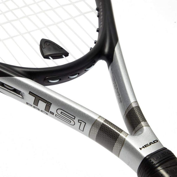 HEAD Unisex's TiS1 Pro Tennis Racket, Black/Silver, Grip 2: 4 1/4 Inches