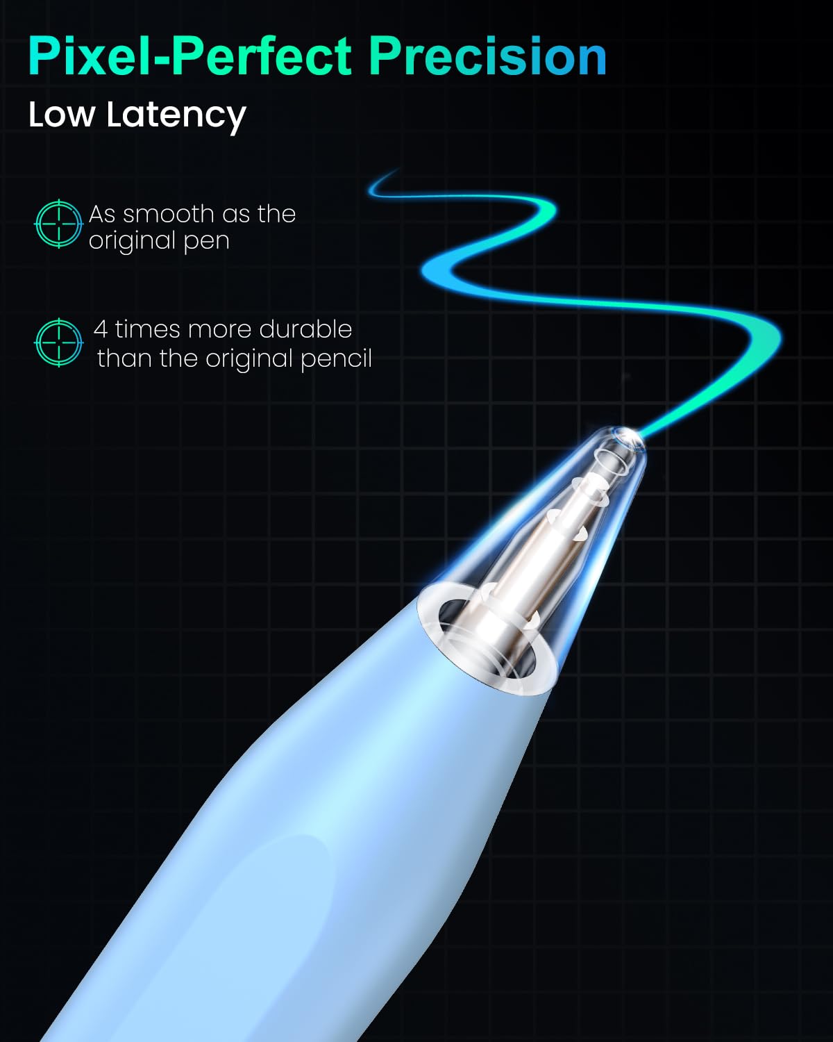 Variglas Pencil for iPad - 2018-2025 15 Minutes Fast Charging, Palm Rejection,Tilt Sensitivity, Stylus Pen Compatible with iPad Pro 11"/12.9"/13", 11/10/9/8/7/6th Gen, Air 3-6, Mini 5/6