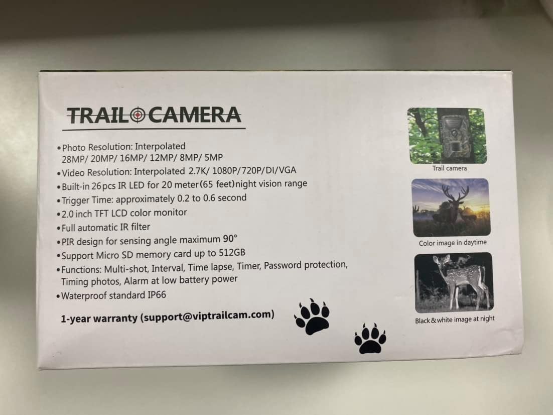 MAXDONE Wildlife Camera 4K 48MP Trail Camera, 850nm IR LEDs Night Vision Motion Activated Trail Cam IP66 Waterproof 0.2s Trigger Time Garden Camera with 32GB SD Card for Wildlife Monitoring