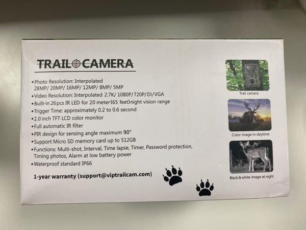 MAXDONE Wildlife Camera 4K 48MP Trail Camera, 850nm IR LEDs Night Vision Motion Activated Trail Cam IP66 Waterproof 0.2s Trigger Time Garden Camera with 32GB SD Card for Wildlife Monitoring