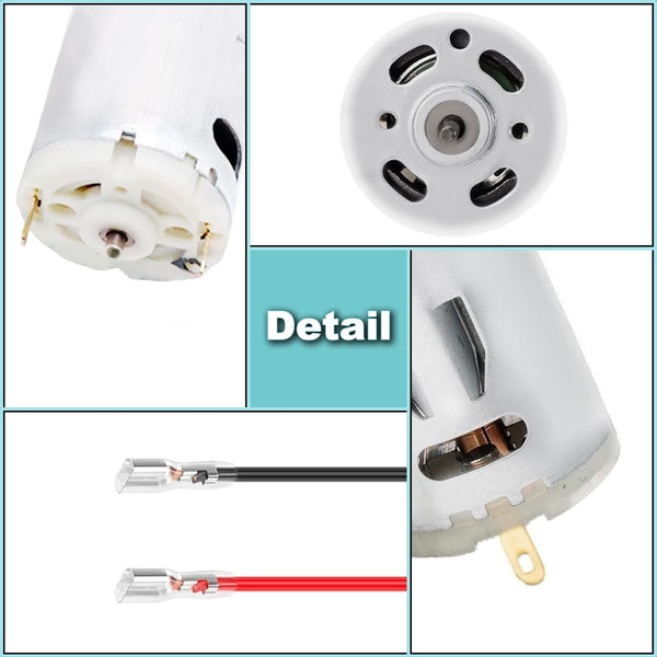 2 Pcs 545 Micro Motor DC 3.7-7.4 V 23500 RPM Long Shaft High Torque Gear RC Power Wheel Mini/Small Motor with Spring Wire, for RC Toy Car/Robot/Mini Fan/Electric Drill/UAV/DIY/Test