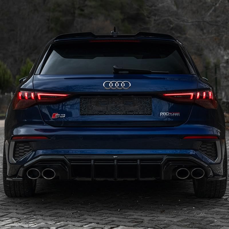 Oneway Roof Spoiler compatible with Audi A3/S3/RS3 (8Y) Sportback 2020-2024 - Gloss black