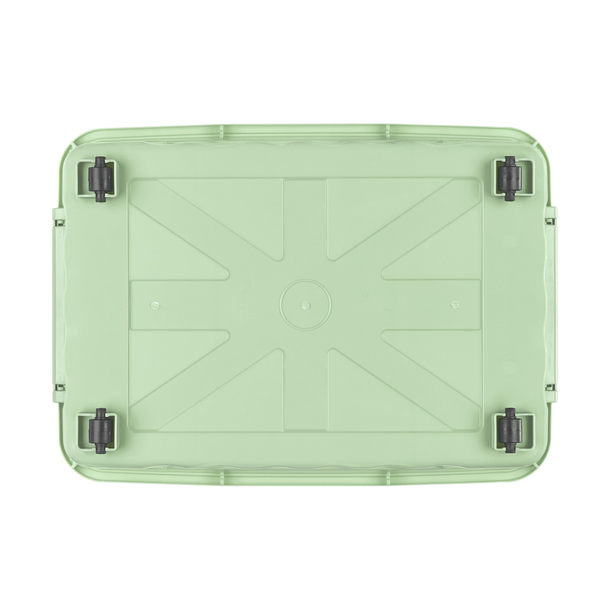 Cetomo 55L*4 Storage Boxes with Wheels, Plastic Storage Box with Lid, Latching Buckles, Click Closure, Stackable, Nesting, Durable Organizer for Home