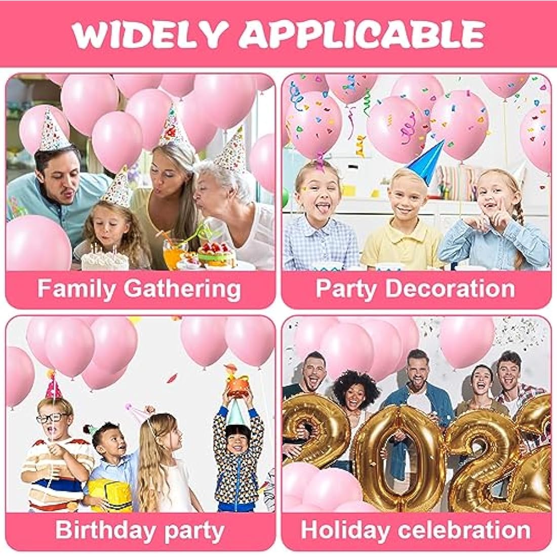 Ainiv 60 PCS Decorative Pink Balloons for Parties: 12inch Latex Macaron Style, Perfect for Pink Themed Events