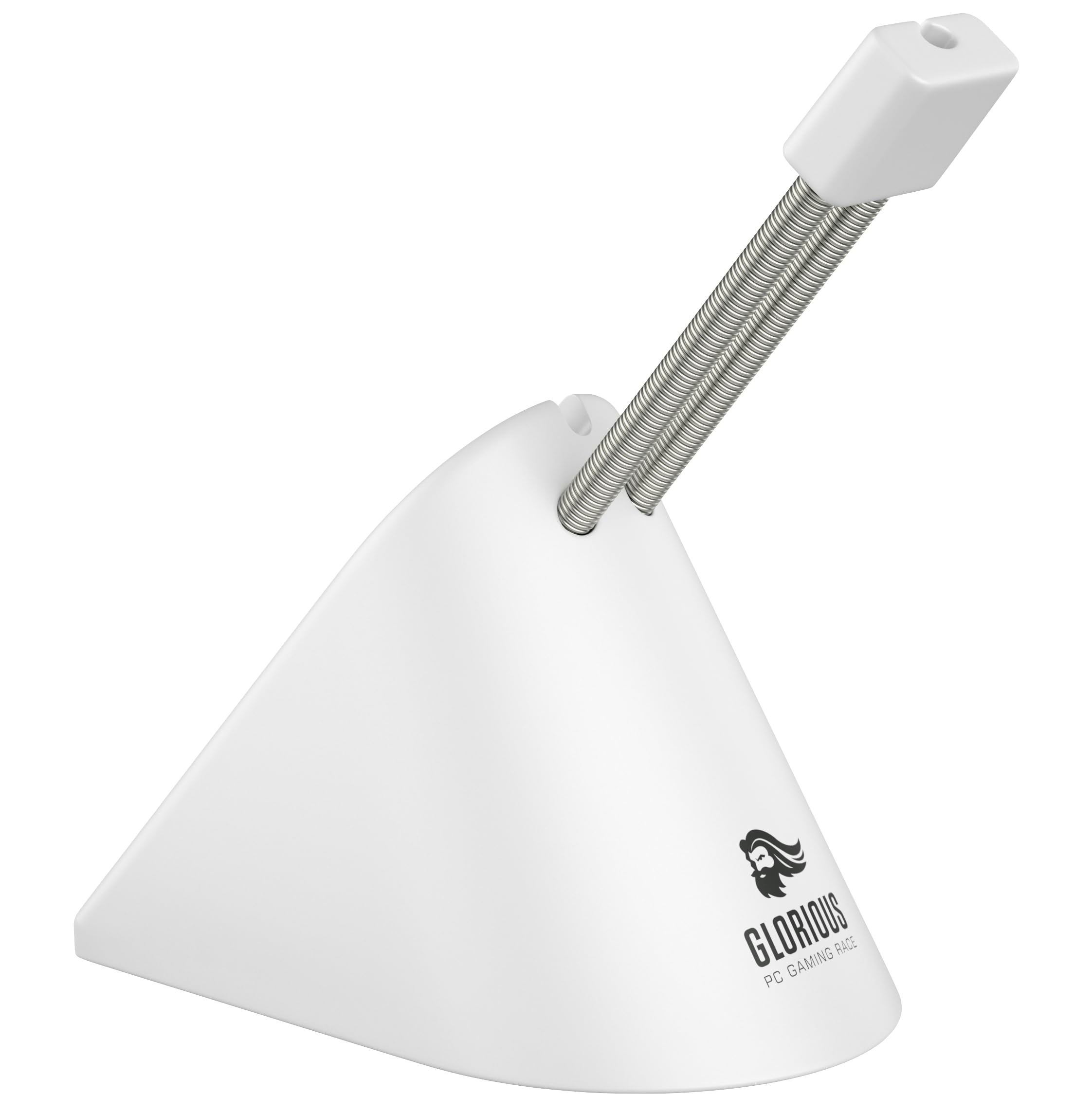 Glorious Gaming Mouse Bungee - Cable Management for all Gaming Mice, Eliminates Drag, Adjustable Arm, Premium Build Quality, Rubber Grip Base, Rubber Clip for Different Cable Sizes - White