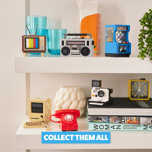 ZURU MAX Premium Retro Building Bricks (Cassette Radio) – Collectible Minis, Novelty Unboxing Toy for Kids, Creative Play Sets