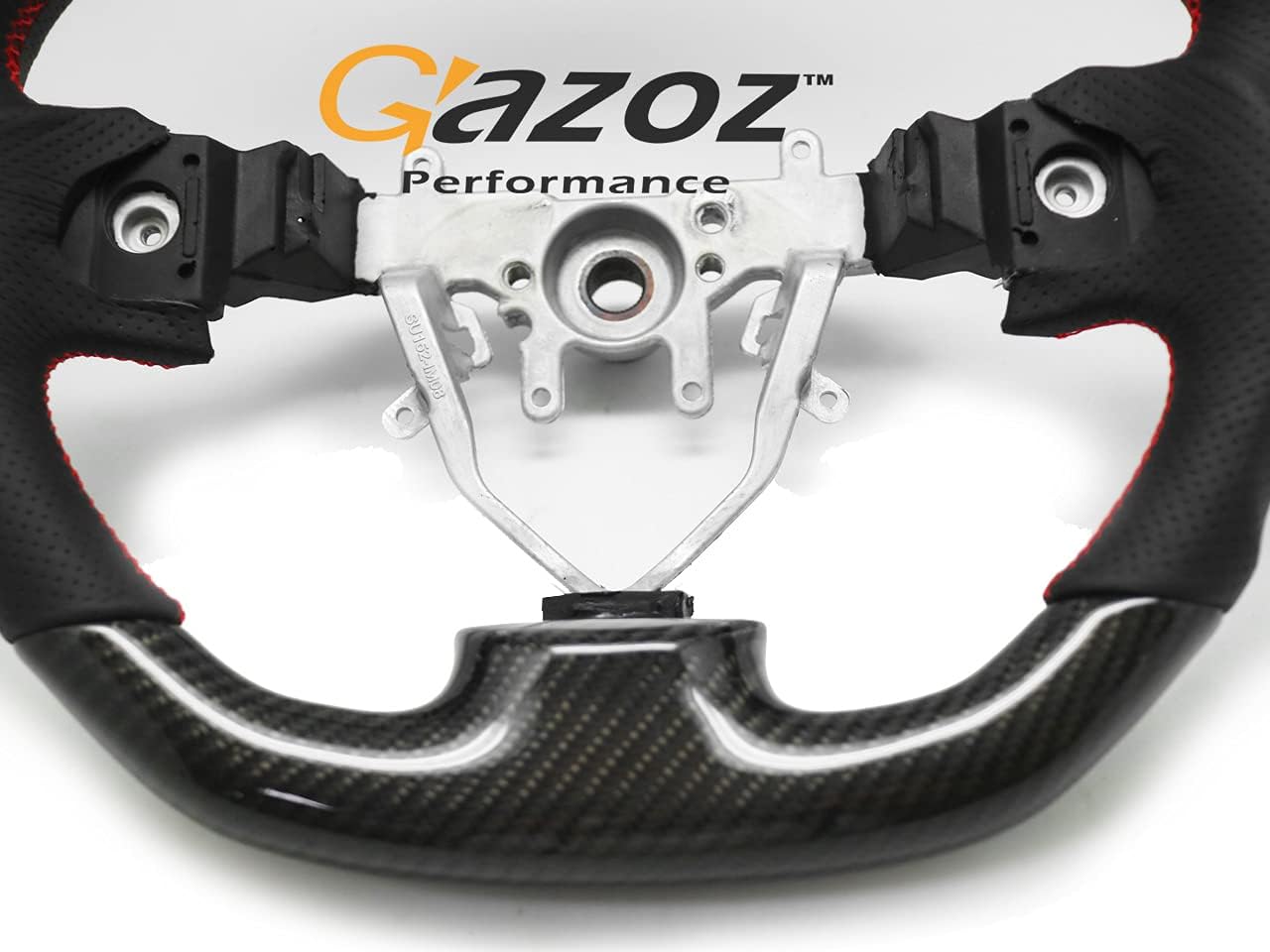 Gazoz Performance Carbon Perforated Leather Steering Wheel Compatible With Subaru Impreza WRX STi 2008-2014 GR