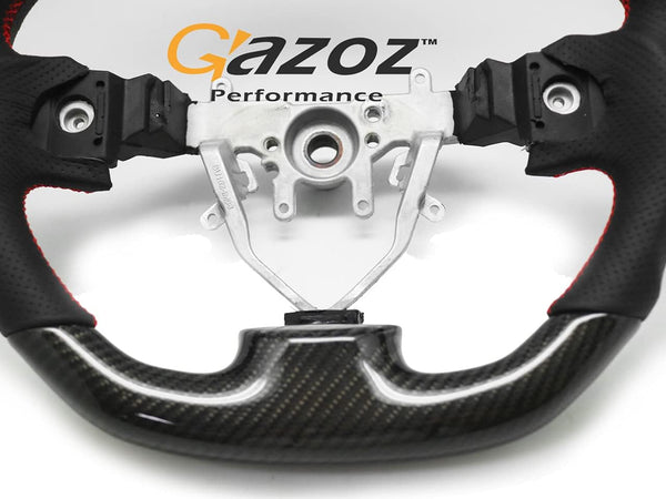 Gazoz Performance Carbon Perforated Leather Steering Wheel Compatible With Subaru Impreza WRX STi 2008-2014 GR