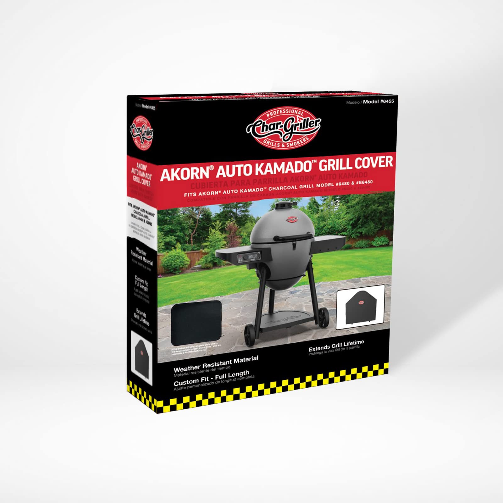 Char-Griller 6455 AKORN Auto-Kamado Charcoal Grill Cover, Black