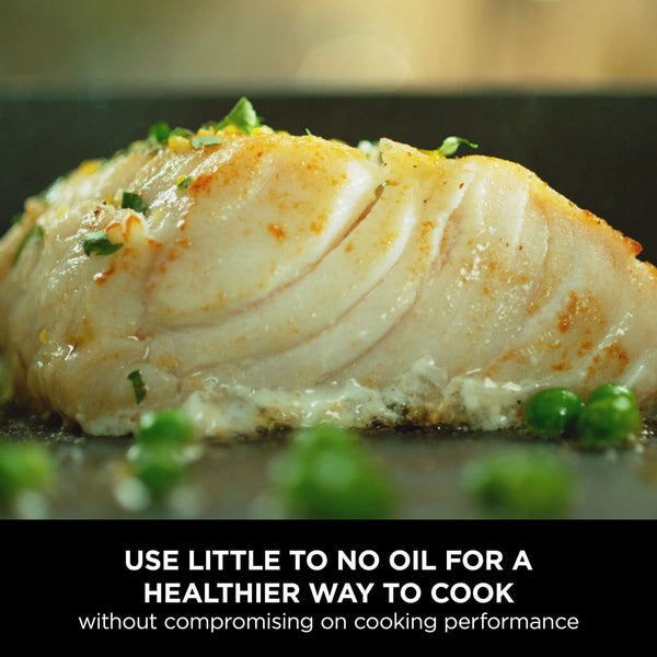 Ninja ZEROSTICK Classic 5-Piece Pan Set [CW55000UK] Aluminium Cookware, Induction Compatible, Dishwasher Safe, Oven Safe to 180°C, Glass Lids, Black