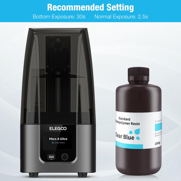 ELEGOO 8K 3D Printer Resin, Standard Photopolymer Resin 405nm UV-Curing Resin, Best for 8K/9K/12K/14K/16K LCD 3D Printer Space Grey 1000G
