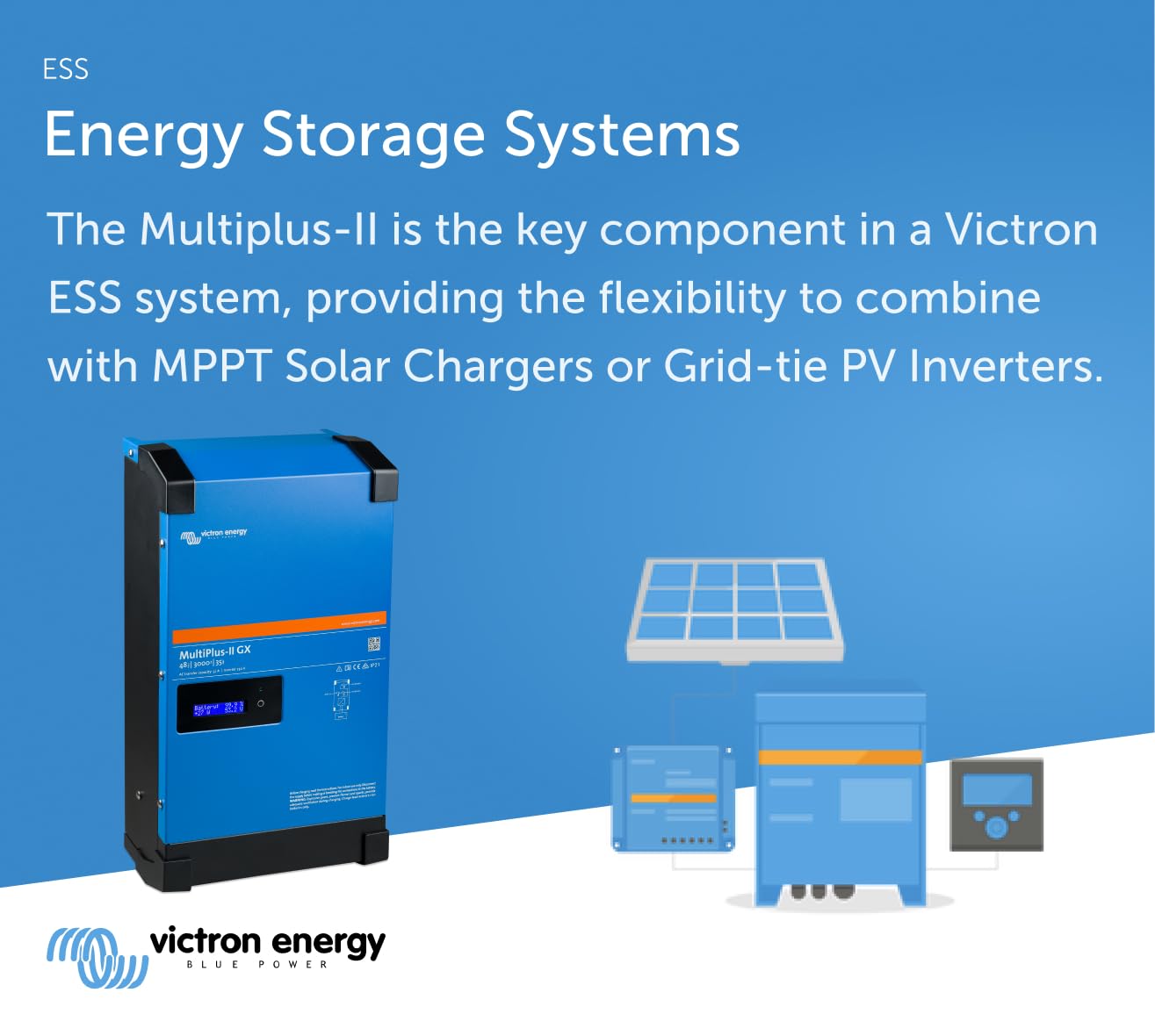 Victron Energy MultiPlus-II GX Pure Sine Wave Inverter Charger for 35 amp Battery, 3000VA 48-Volt 230V